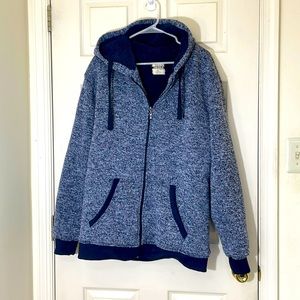 Open Trail Men’s Navy Blue Fleece Jacket With Size XL